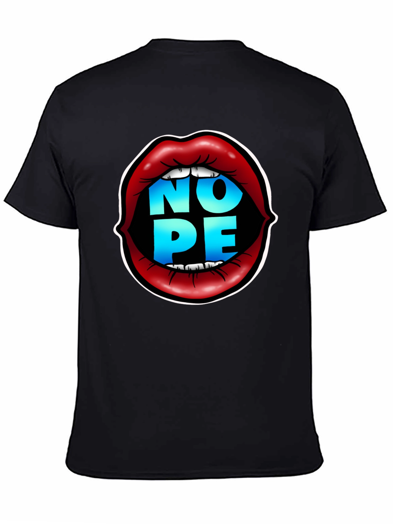 Nope Lips Graphic Tee - Bold Statement T-Shirt