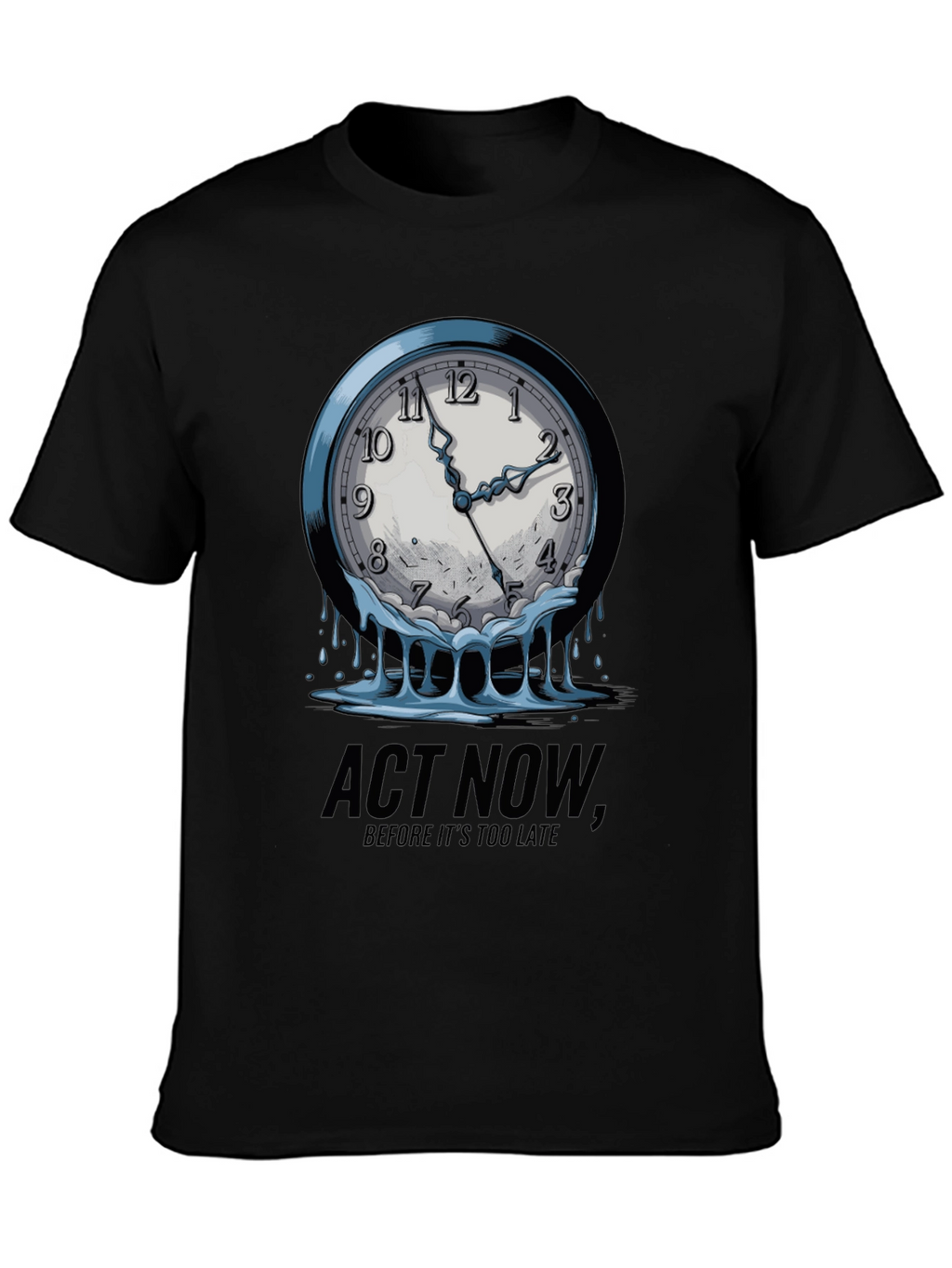 Act Now Melting Clock Graphic Tee
