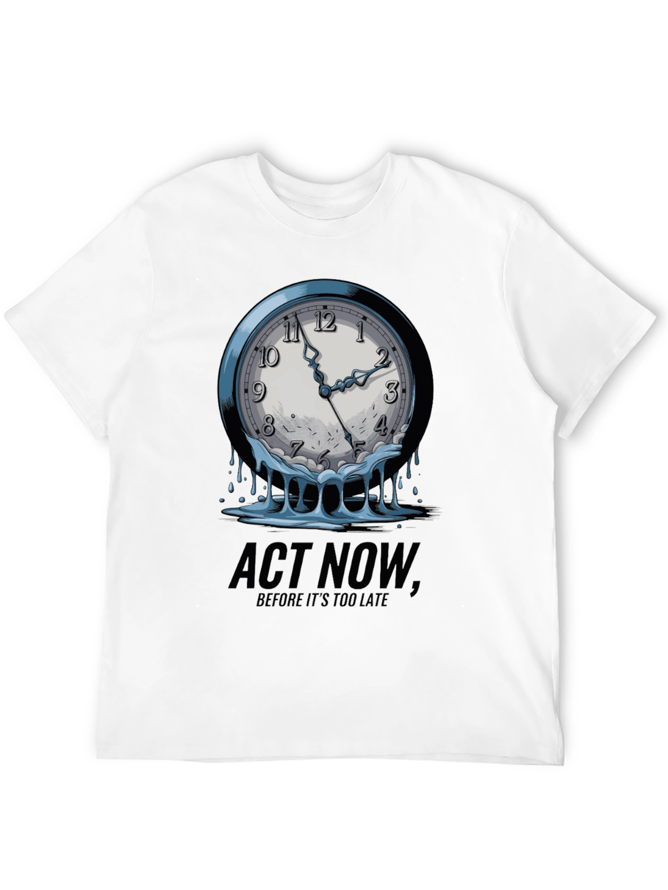 Act Now Melting Clock Graphic Tee