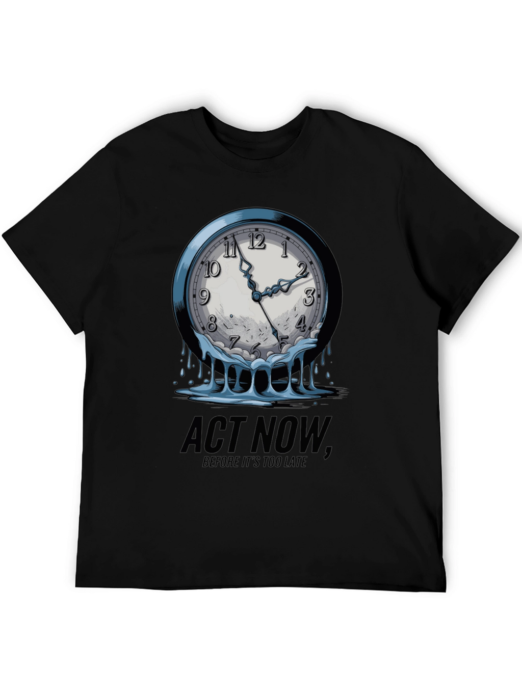 Act Now Melting Clock Graphic Tee