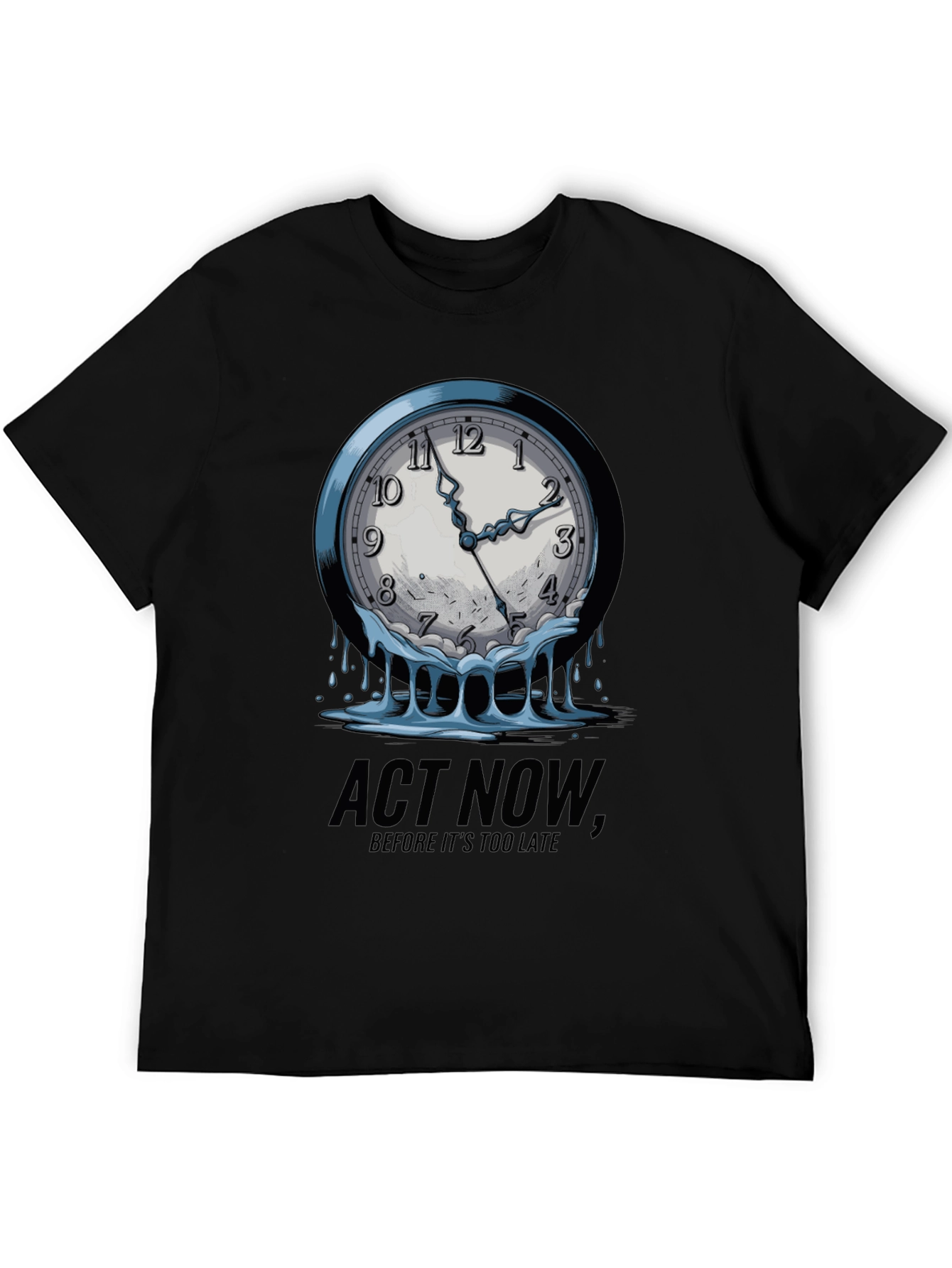 Act Now Melting Clock Graphic Tee