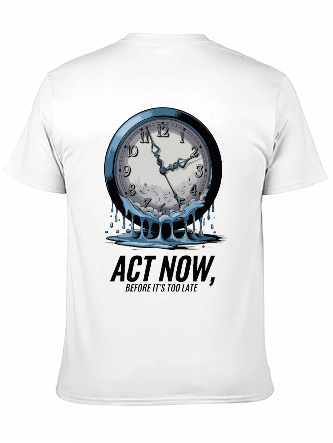 Act Now Melting Clock Graphic Tee
