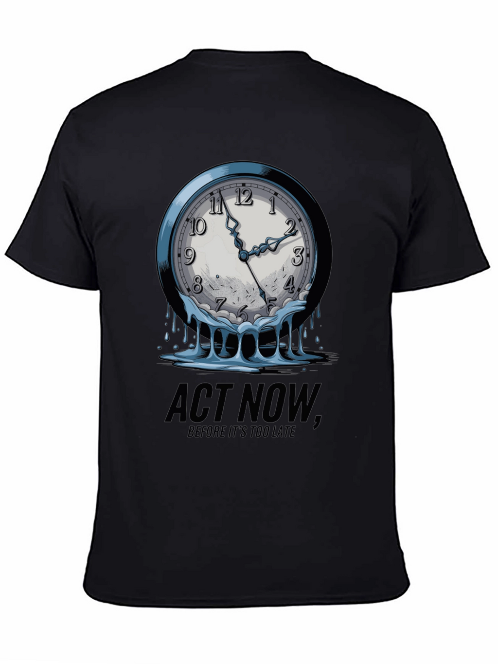 Act Now Melting Clock Graphic Tee