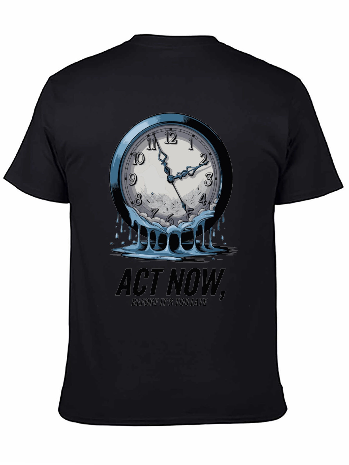 Act Now Melting Clock Graphic Tee