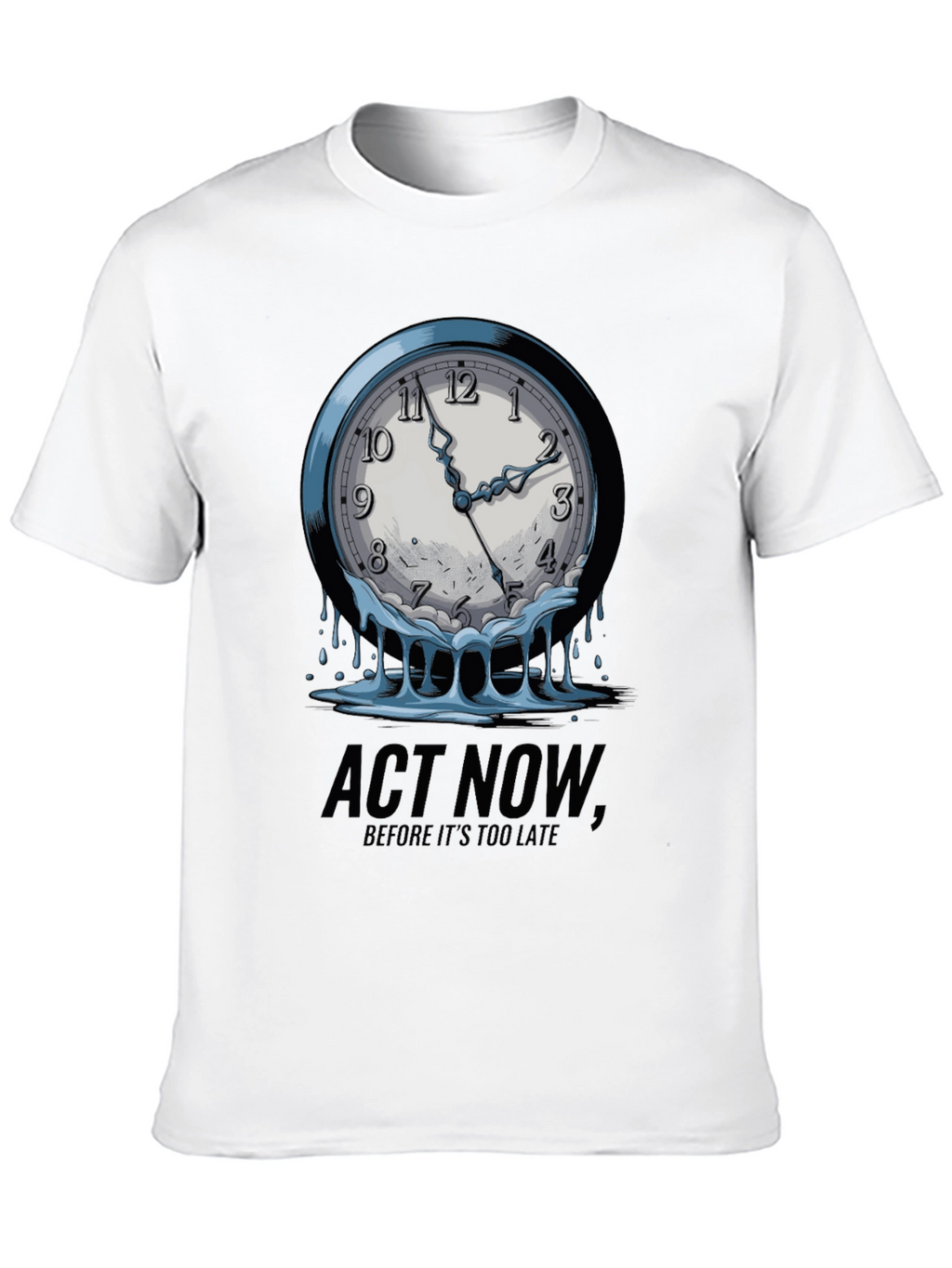 Act Now Melting Clock Graphic Tee