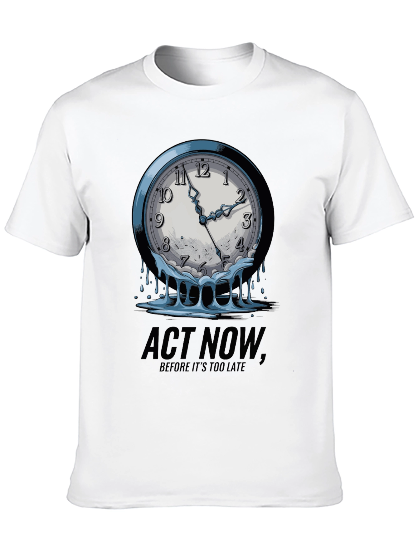 Act Now Melting Clock Graphic Tee