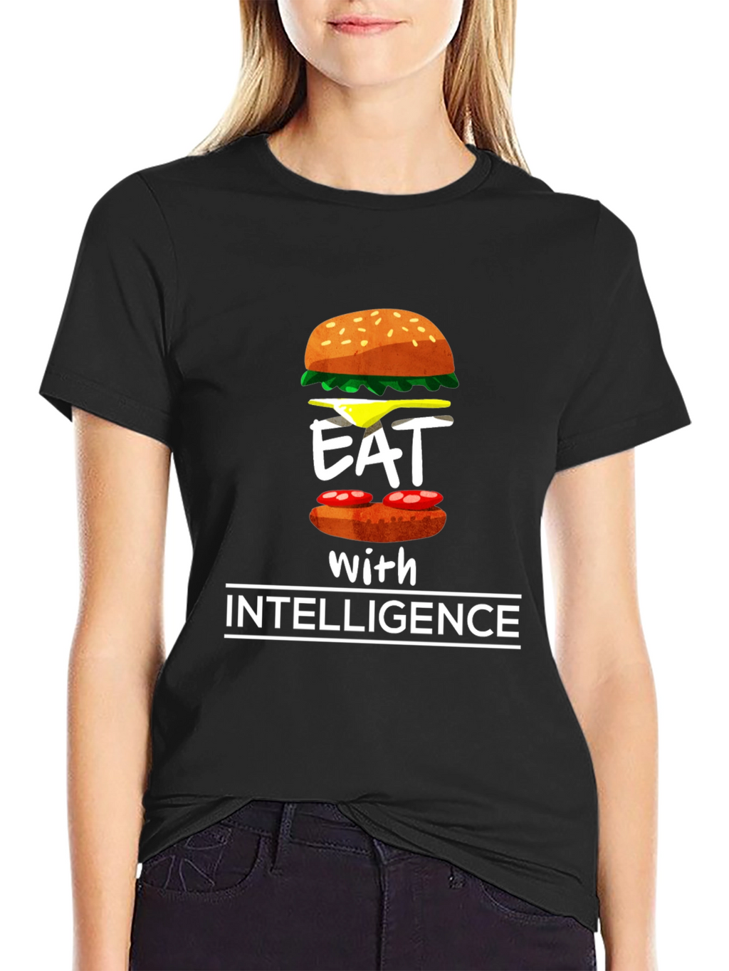 Eat with Intelligence Graphic T-Shirt