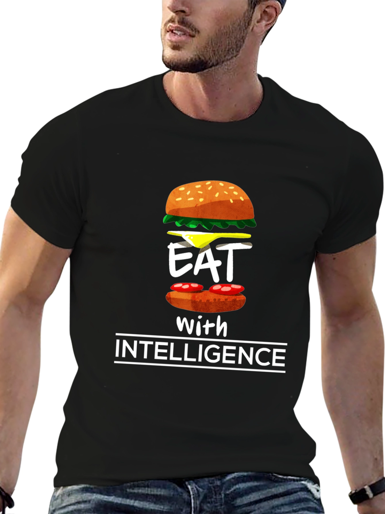 Eat with Intelligence Graphic T-Shirt