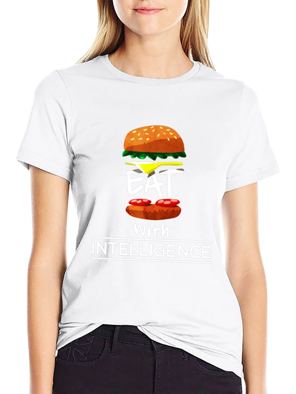 Eat with Intelligence Graphic T-Shirt