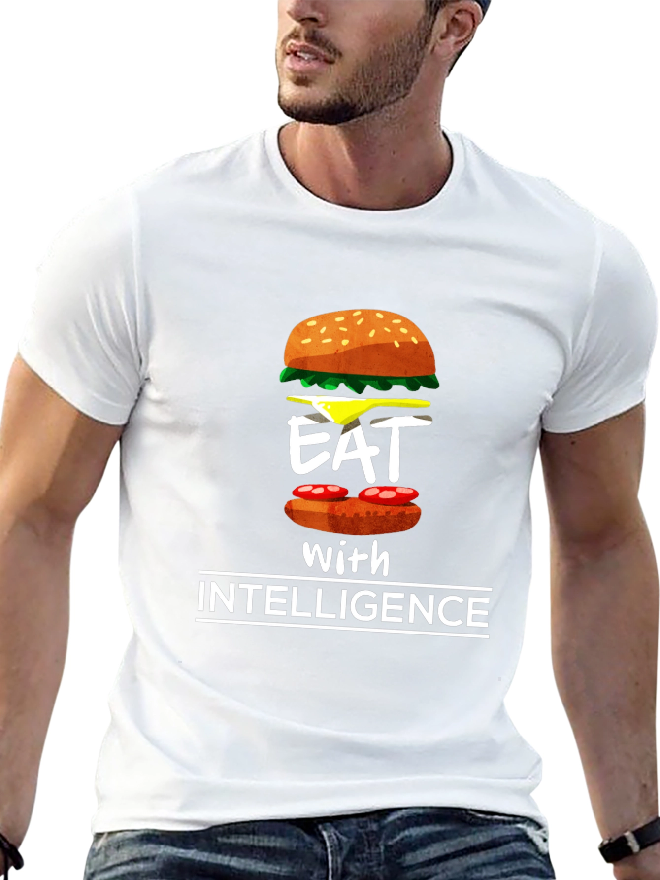 Eat with Intelligence Graphic T-Shirt