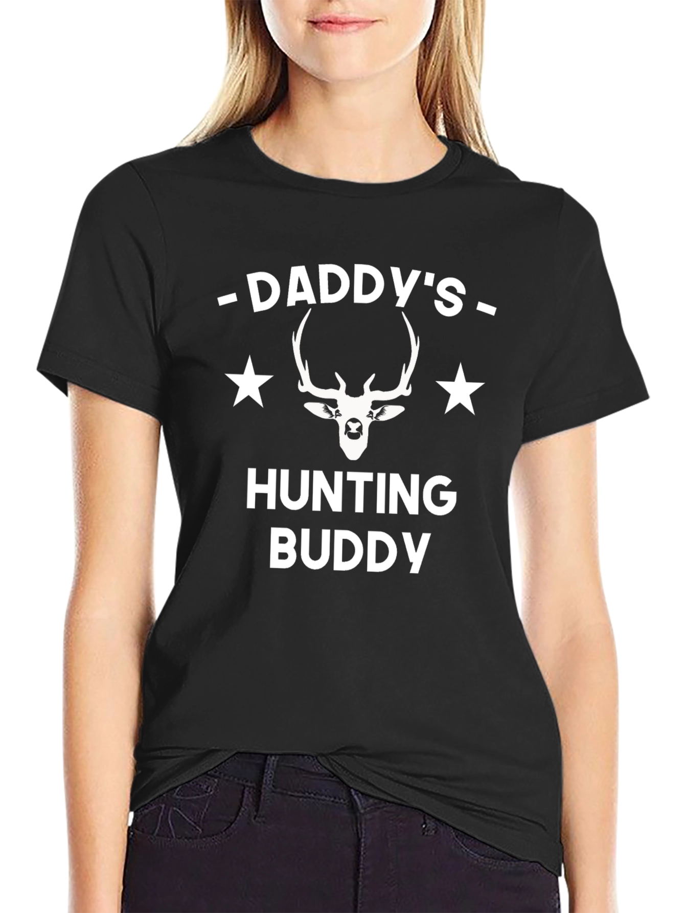 Daddys Hunting Buddy Black T-Shirt