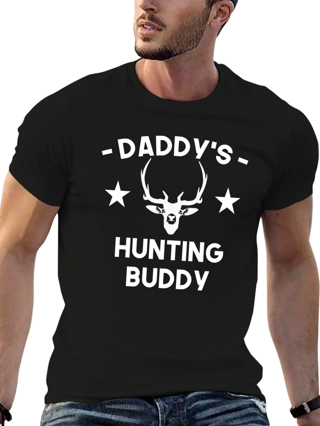 Daddys Hunting Buddy Black T-Shirt