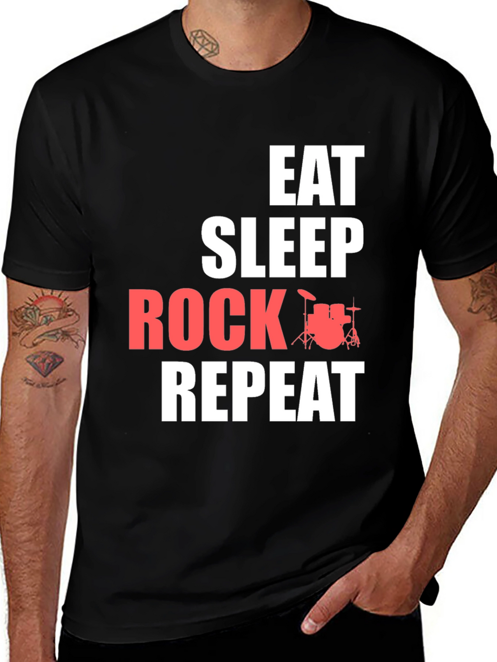 Eat Sleep Rock Repeat Graphic Tee