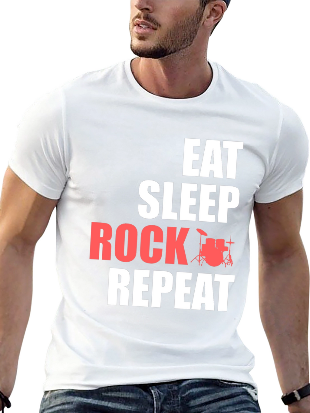Eat Sleep Rock Repeat Graphic Tee