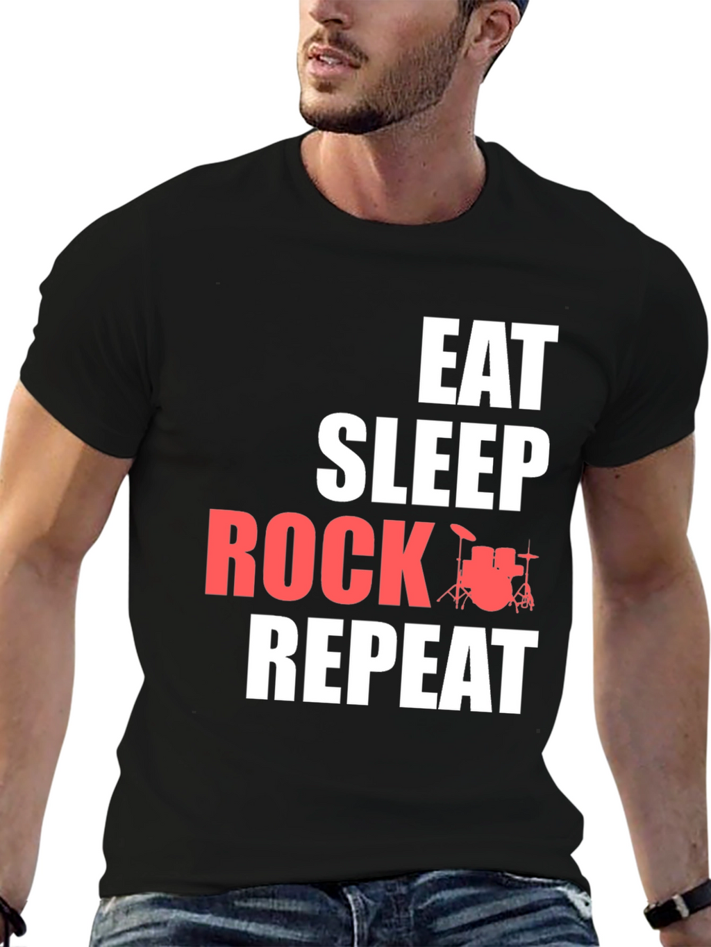 Eat Sleep Rock Repeat Graphic Tee