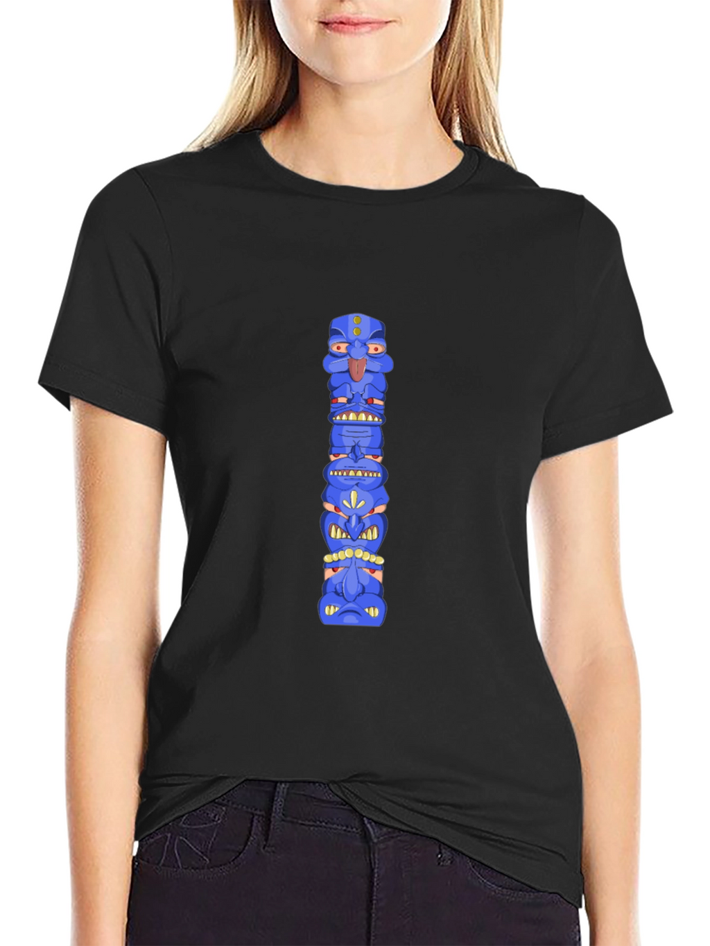 Blue Totem Pole Graphic Tee