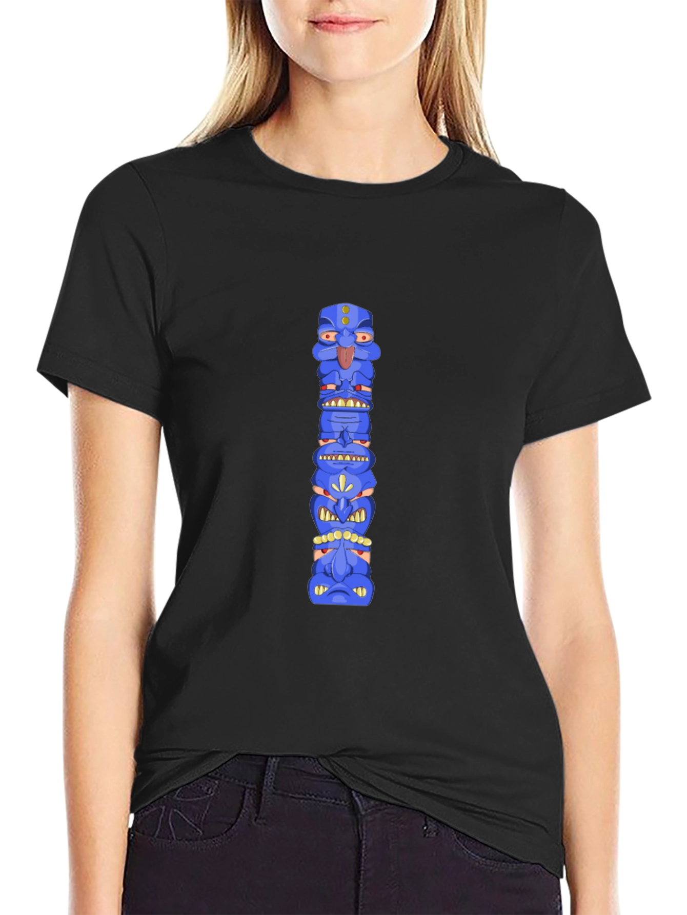 Blue Totem Pole Graphic Tee