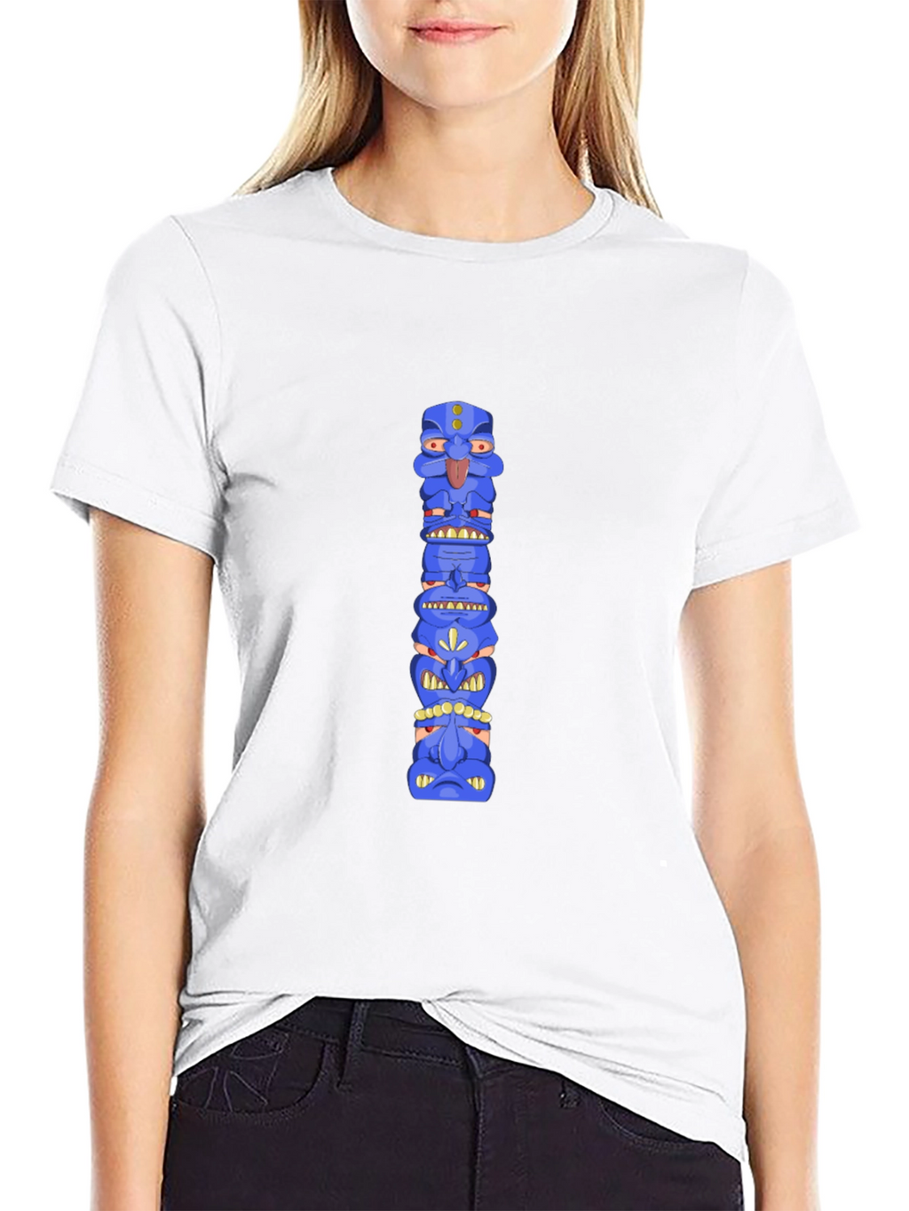 Blue Totem Pole Graphic Tee