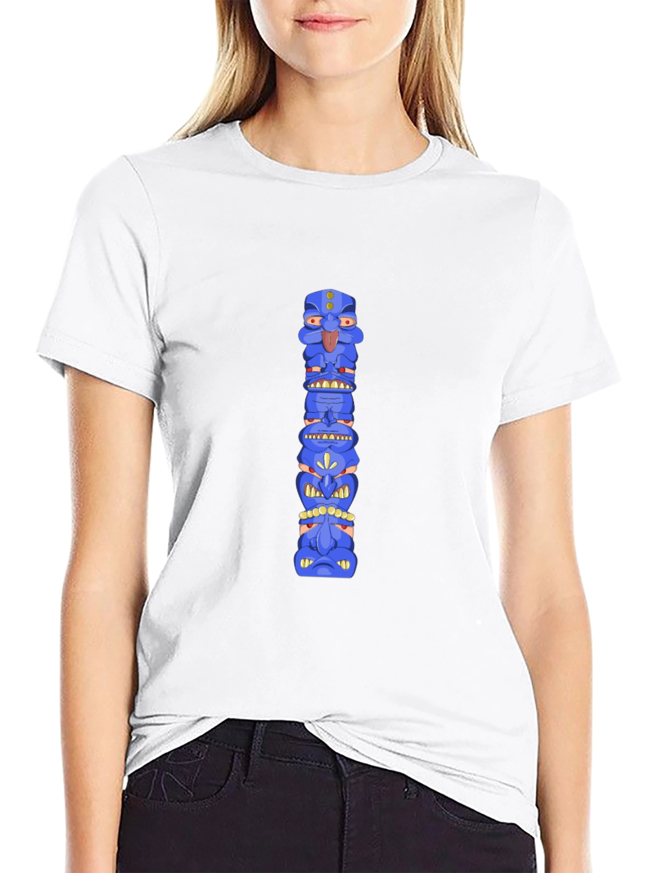 Blue Totem Pole Graphic Tee