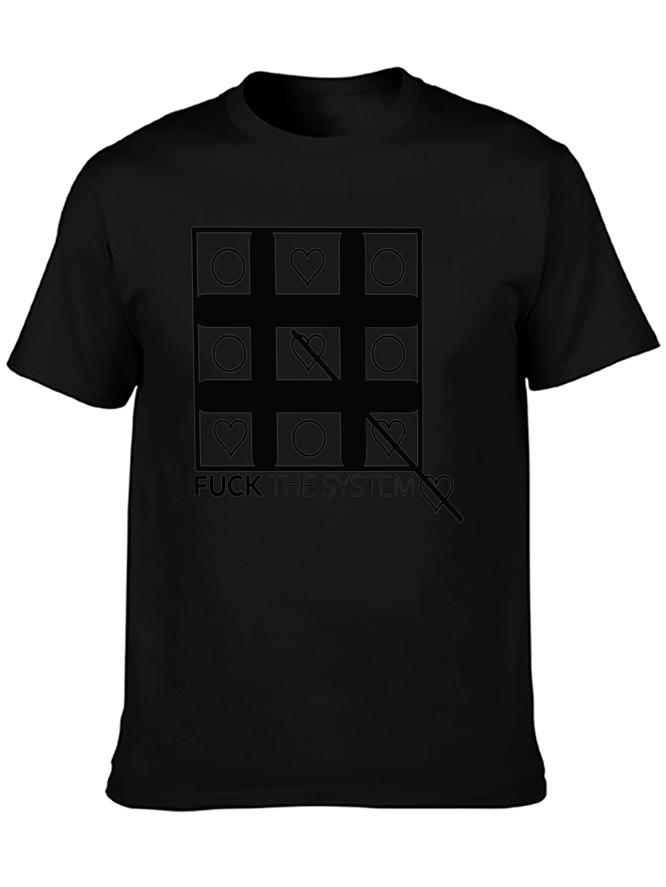 Anti-Establishment Tic-Tac-Toe Graphic Tee