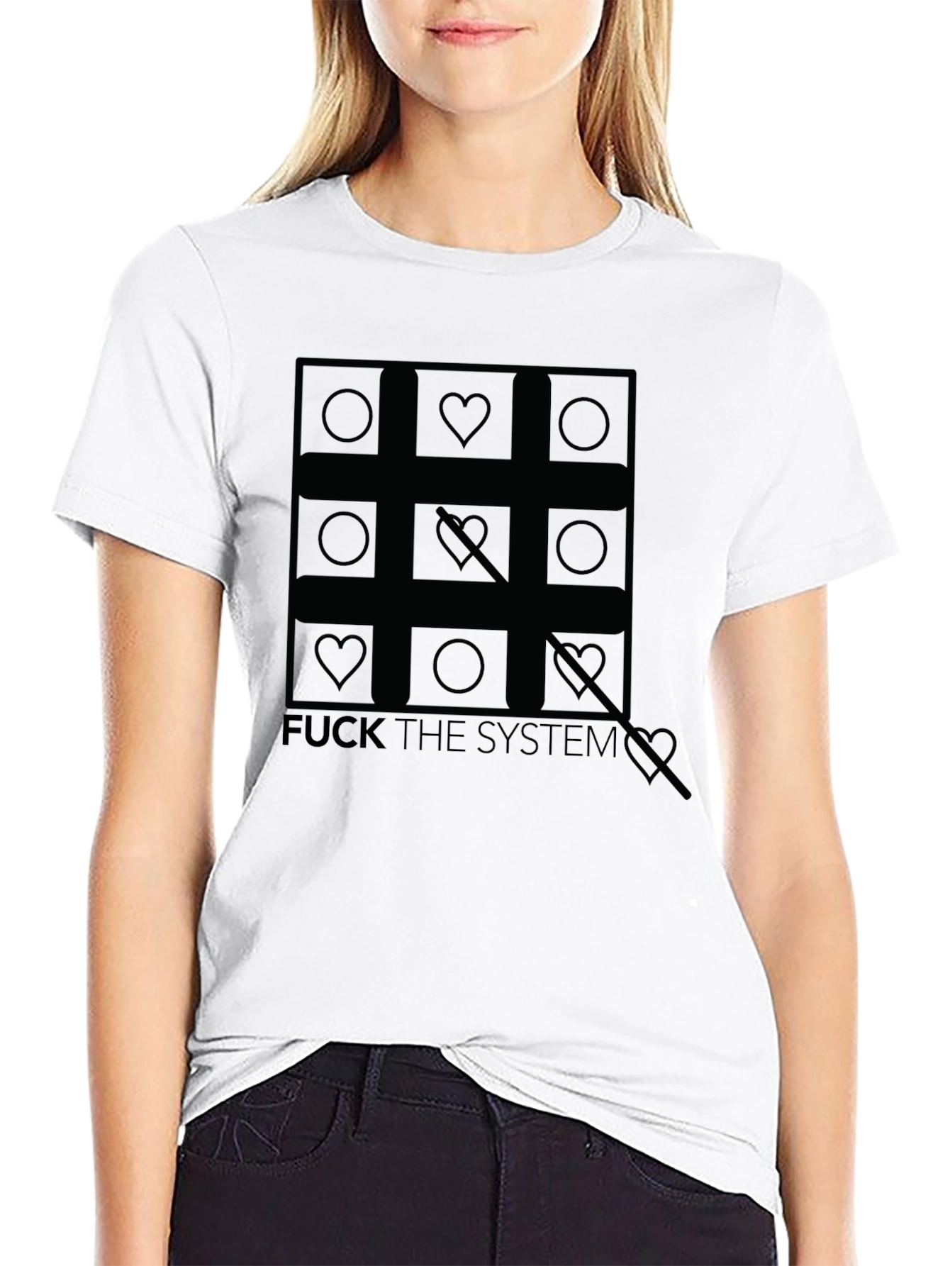Anti-Establishment Tic-Tac-Toe Graphic Tee