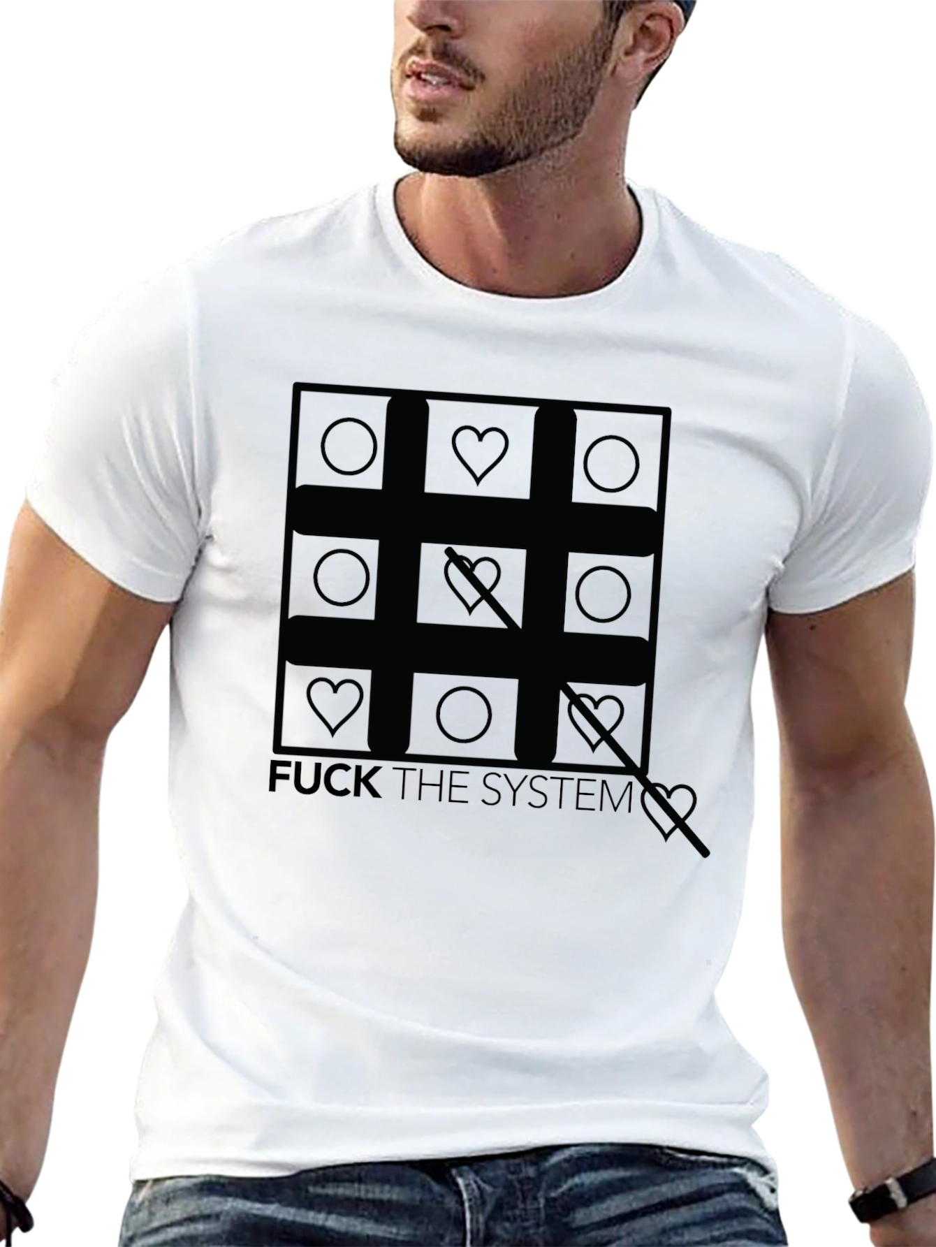 Anti-Establishment Tic-Tac-Toe Graphic Tee