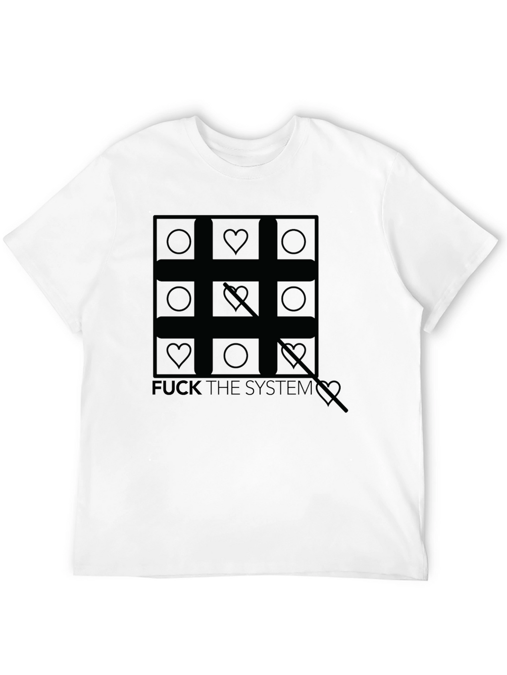 Anti-Establishment Tic-Tac-Toe Graphic Tee