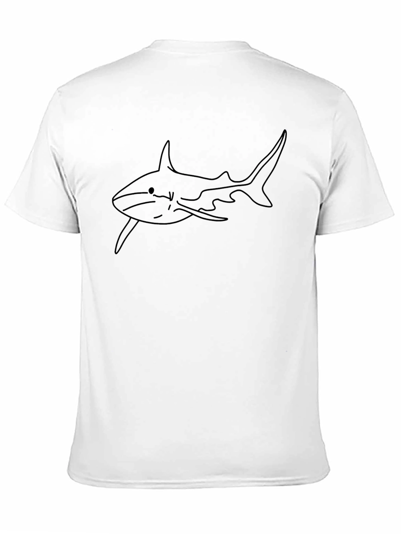Black T-Shirt with Shark Graphic