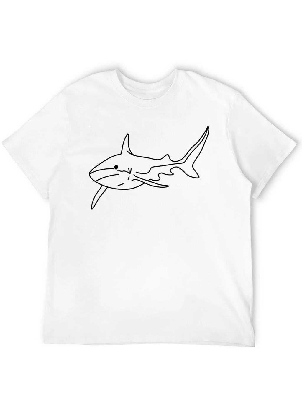 Black T-Shirt with Shark Graphic