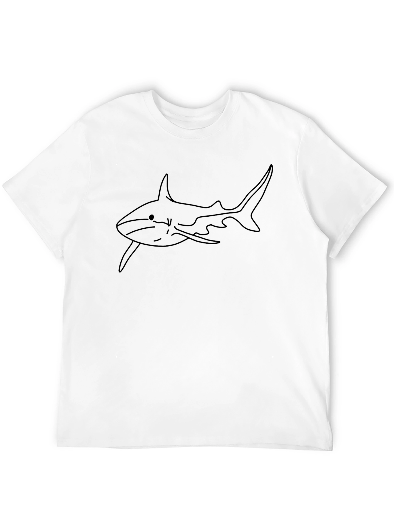 Black T-Shirt with Shark Graphic