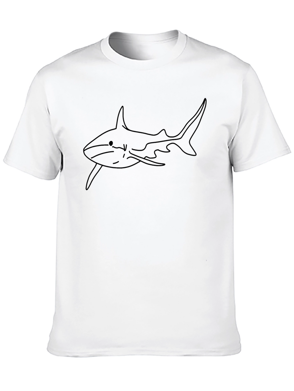Black T-Shirt with Shark Graphic