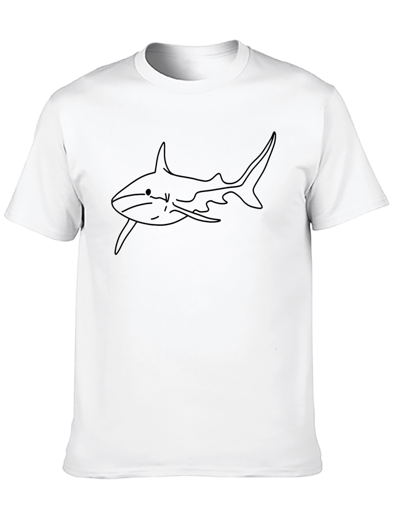 Black T-Shirt with Shark Graphic
