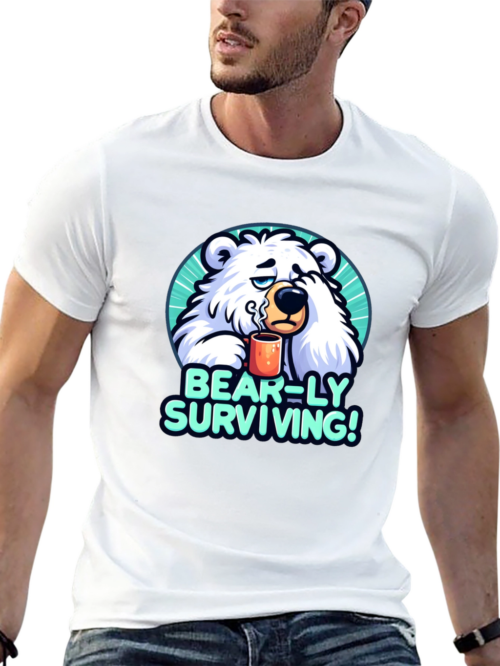 Bear-ly Surviving Graphic Tee