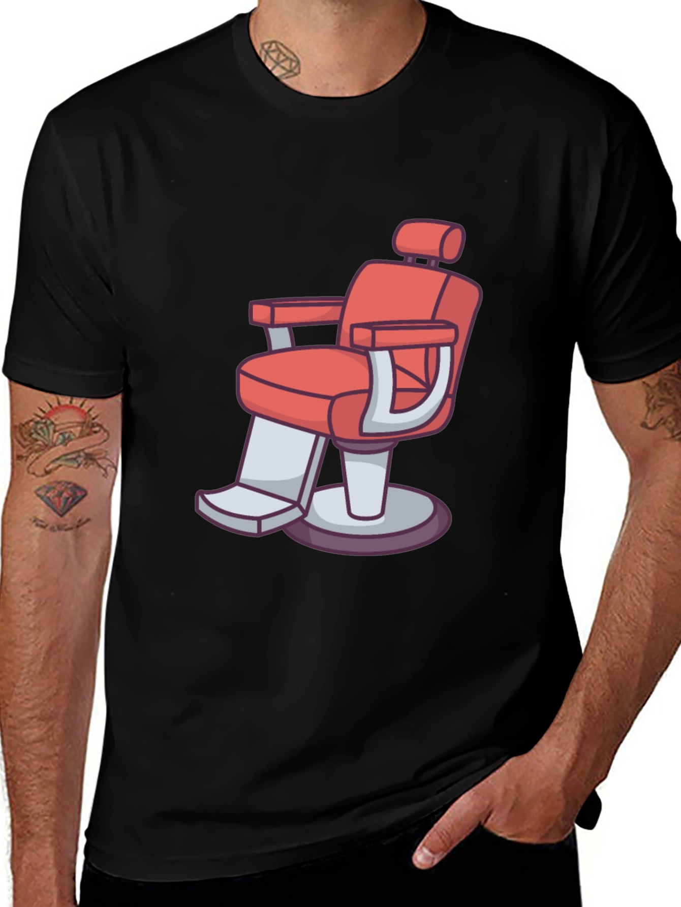 Barber Chair Graphic Tee - Stylish Comfort