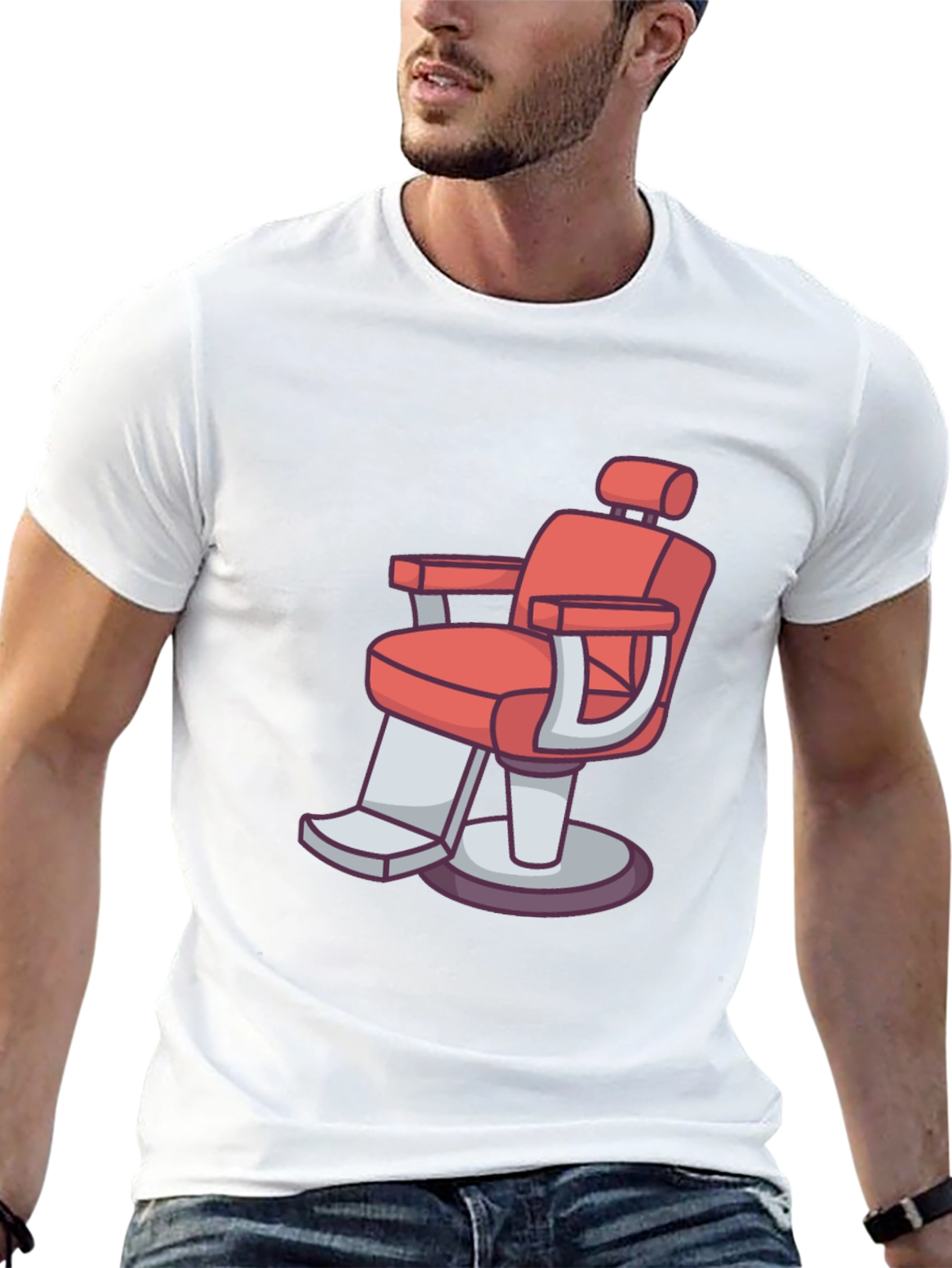 Barber Chair Graphic Tee - Stylish Comfort