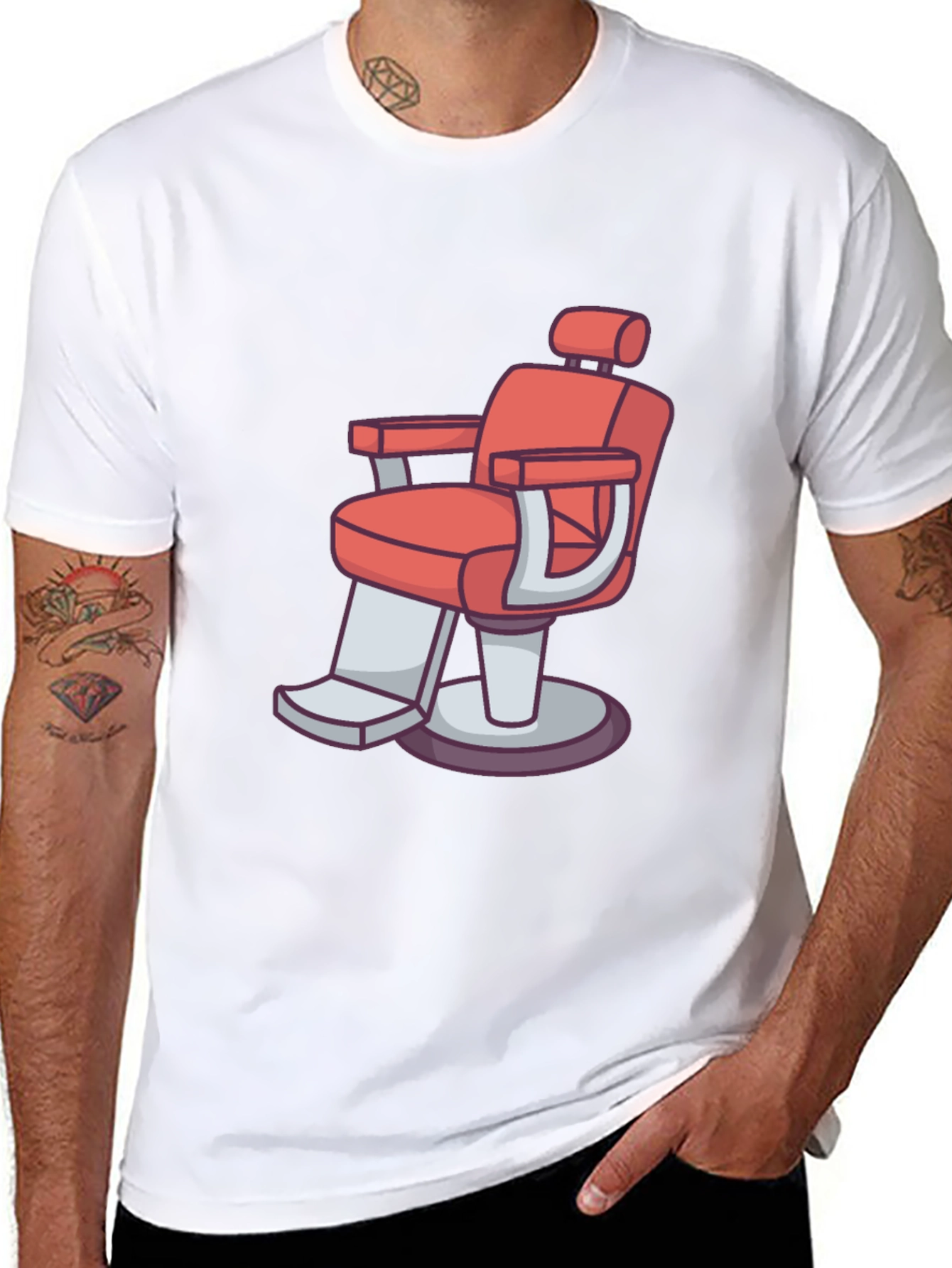 Barber Chair Graphic Tee - Stylish Comfort