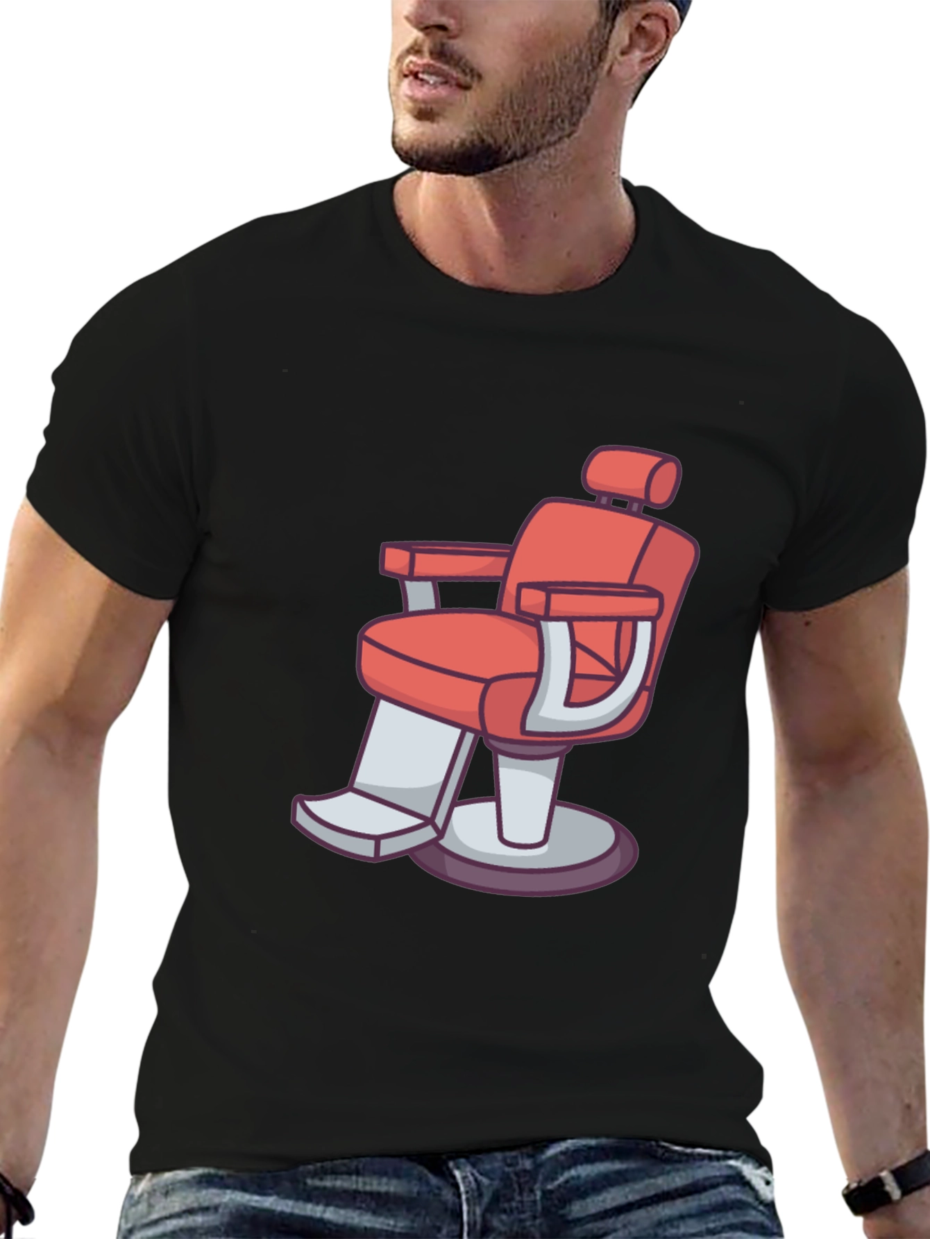 Barber Chair Graphic Tee - Stylish Comfort