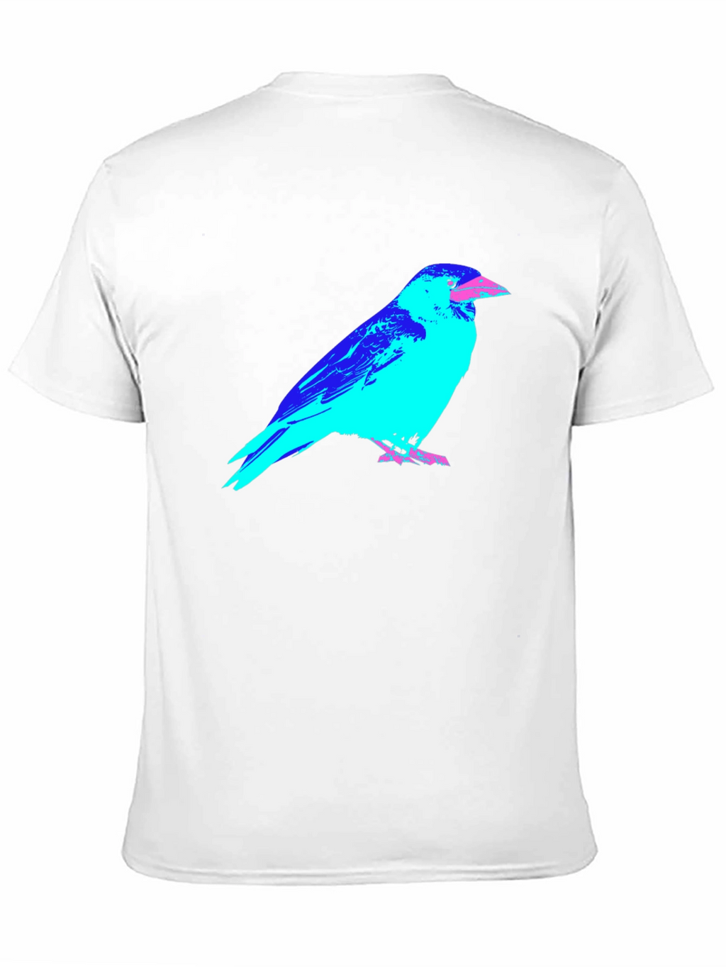 Abstract Crow Graphic Black T-Shirt