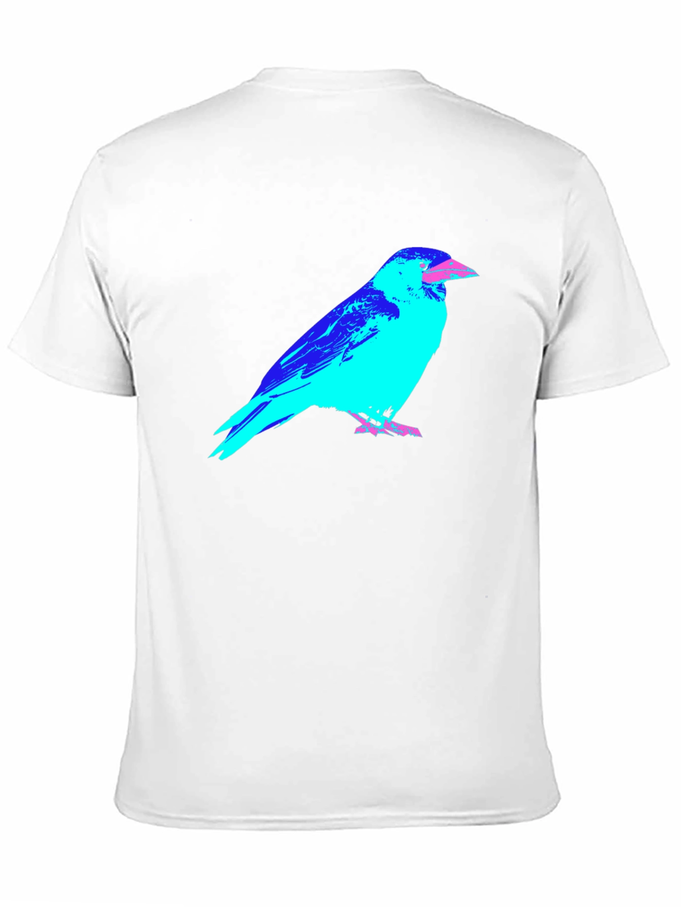 Abstract Crow Graphic Black T-Shirt