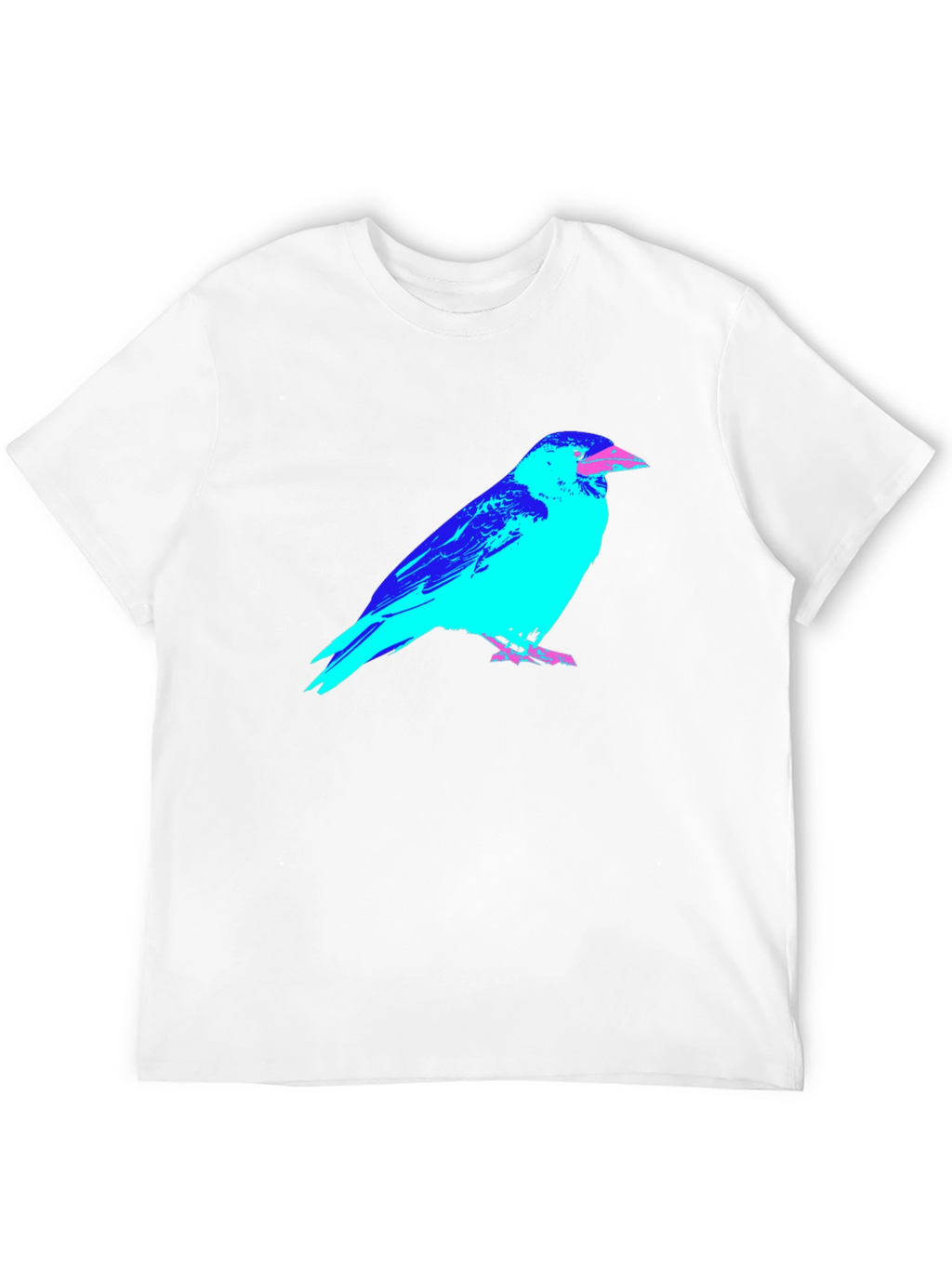 Abstract Crow Graphic Black T-Shirt