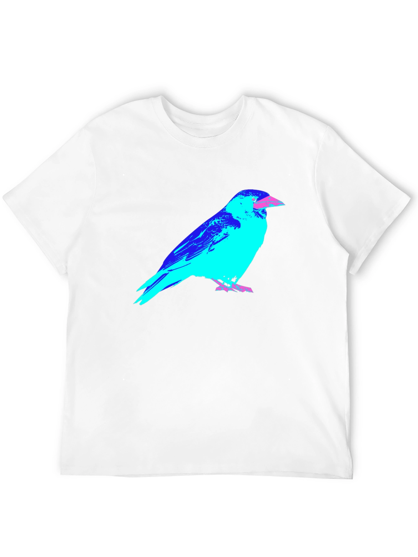 Abstract Crow Graphic Black T-Shirt