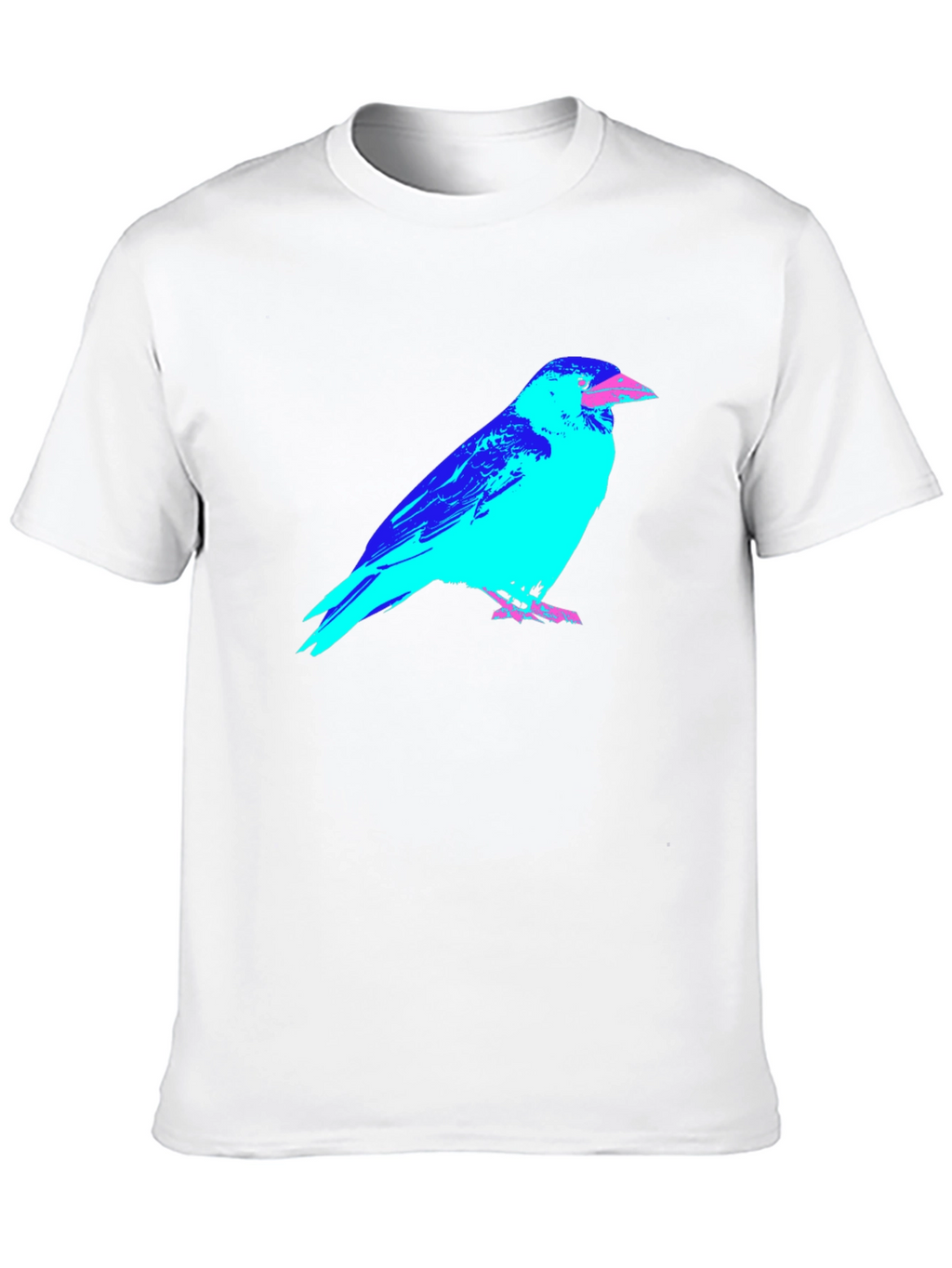 Abstract Crow Graphic Black T-Shirt