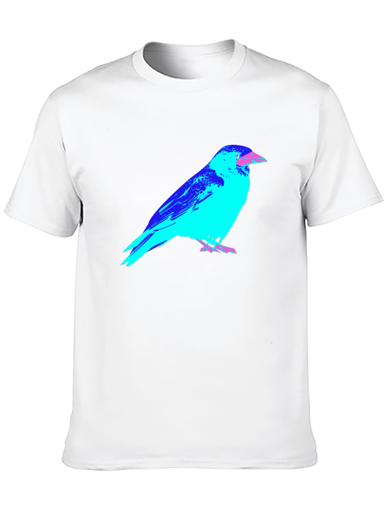 Abstract Crow Graphic Black T-Shirt