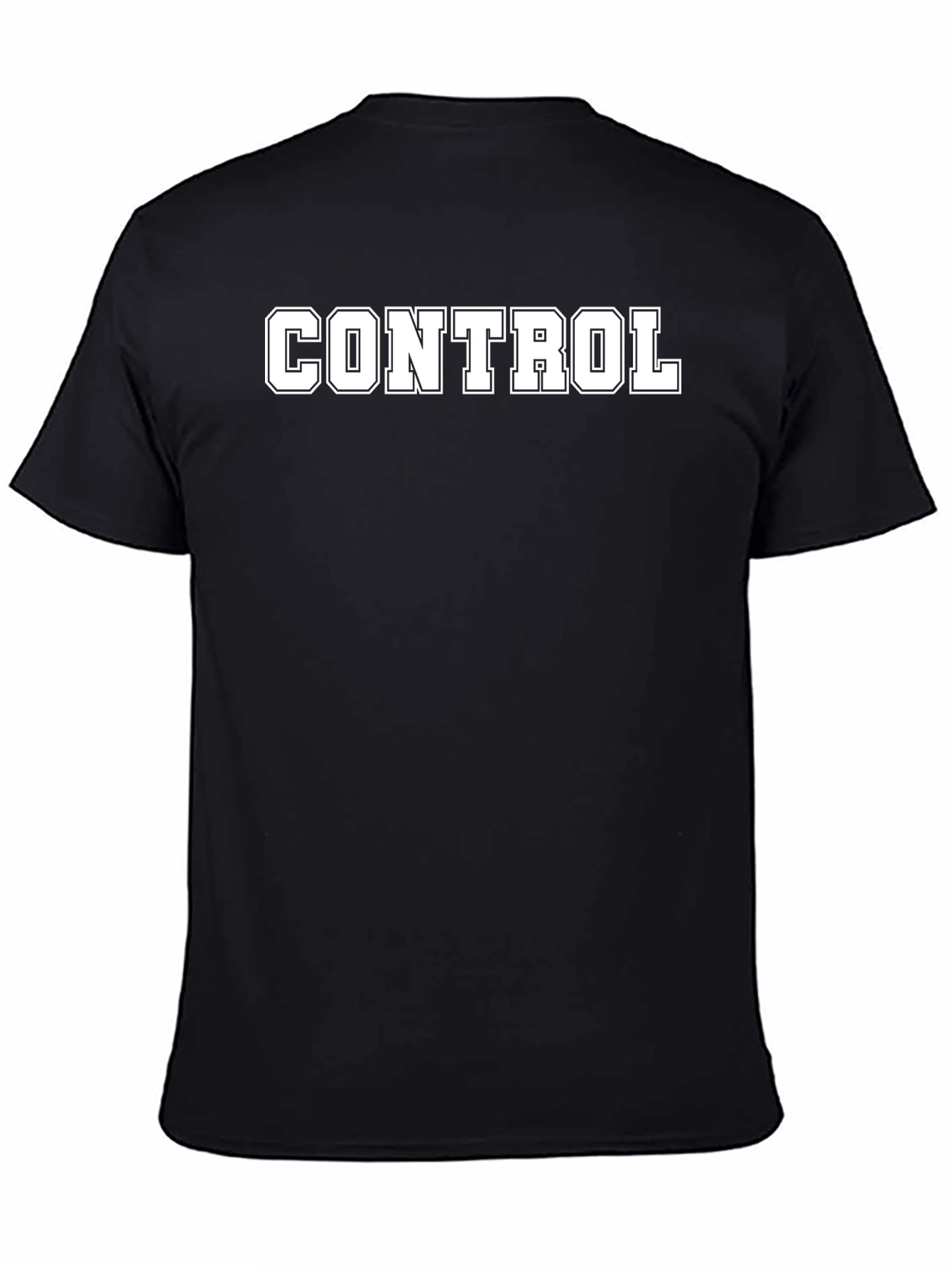 Control T-Shirt - Black Crew Neck Tee