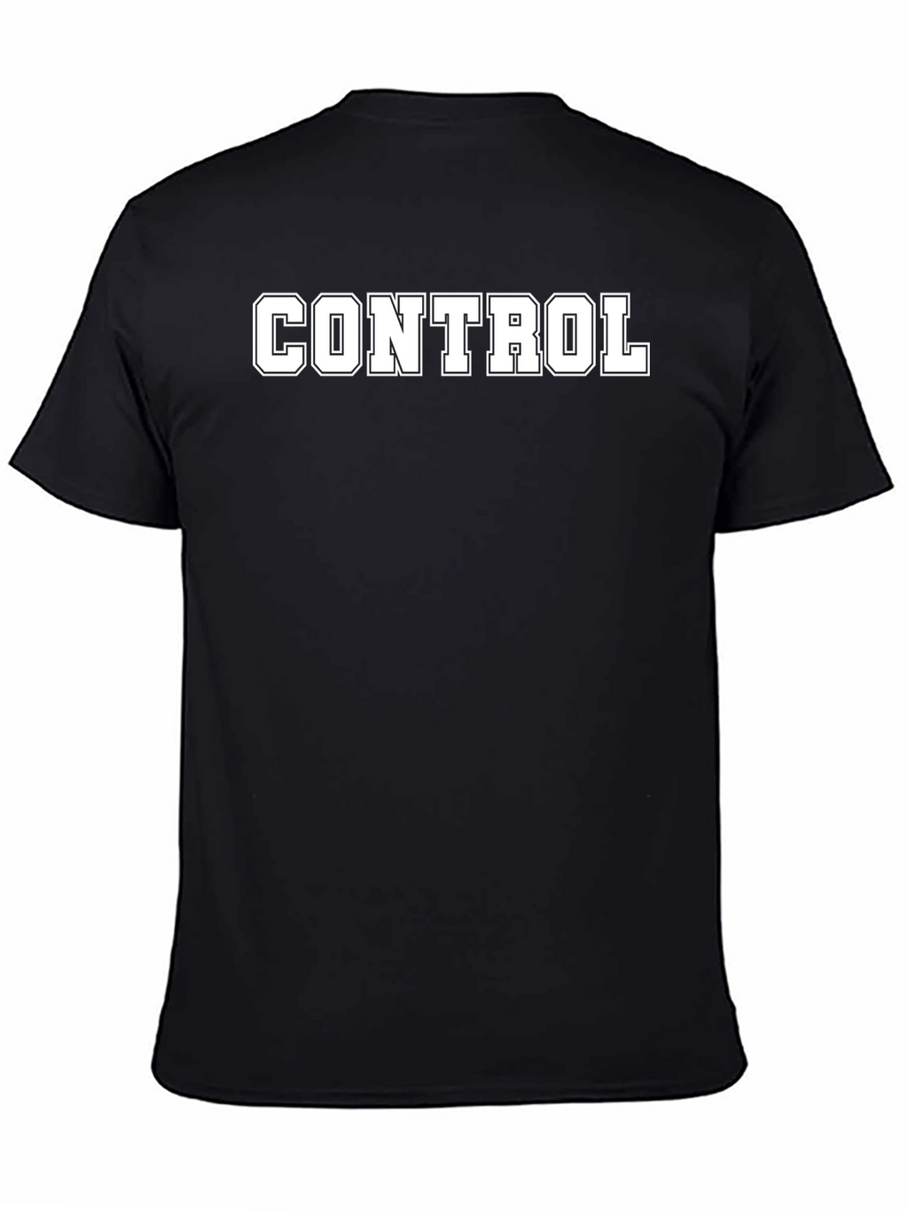 Control T-Shirt - Black Crew Neck Tee