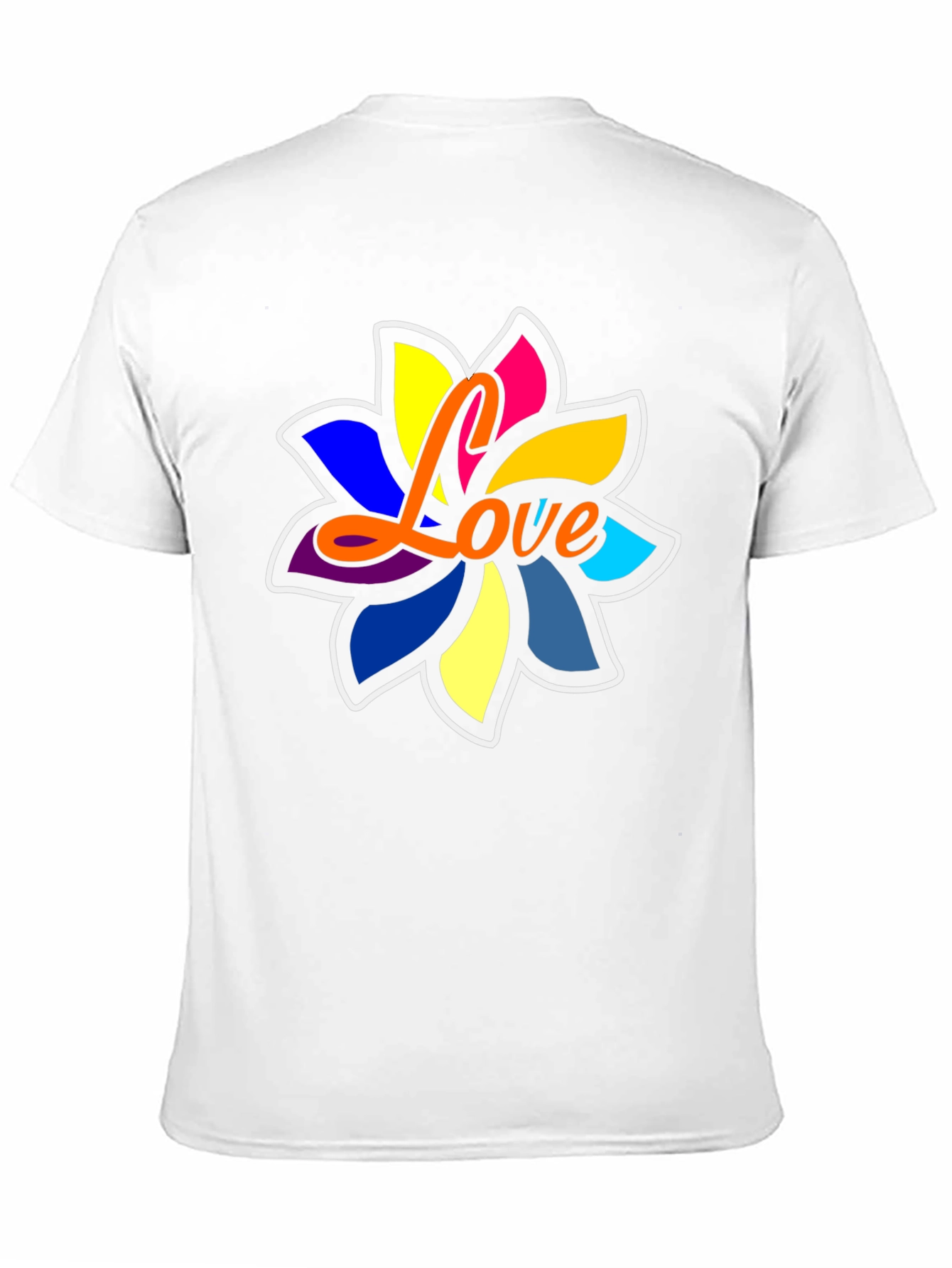 Love Flower Graphic Tee - Black Cotton Blend Comfort
