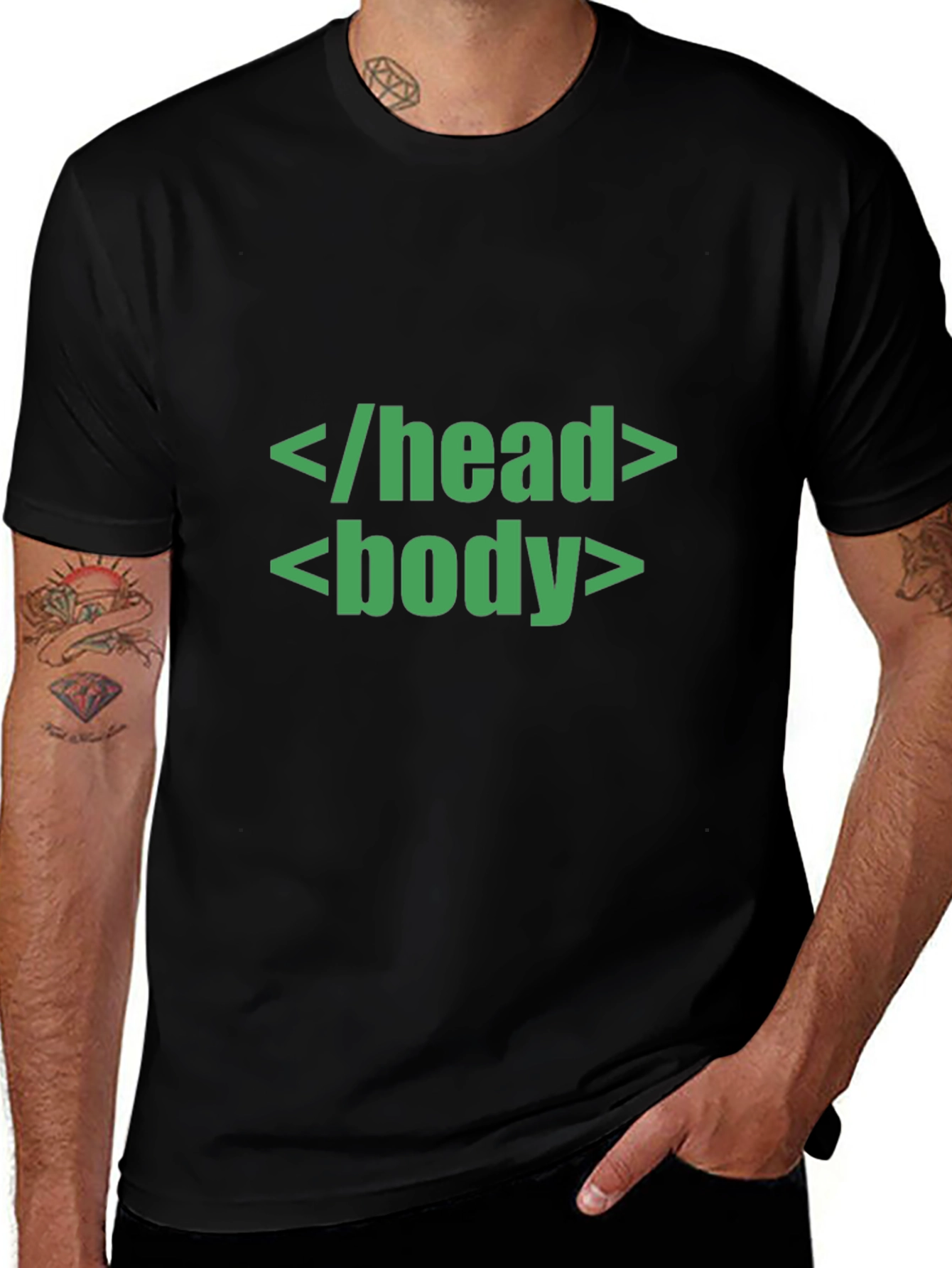 Code T-Shirt -  </head><body> Black Tee