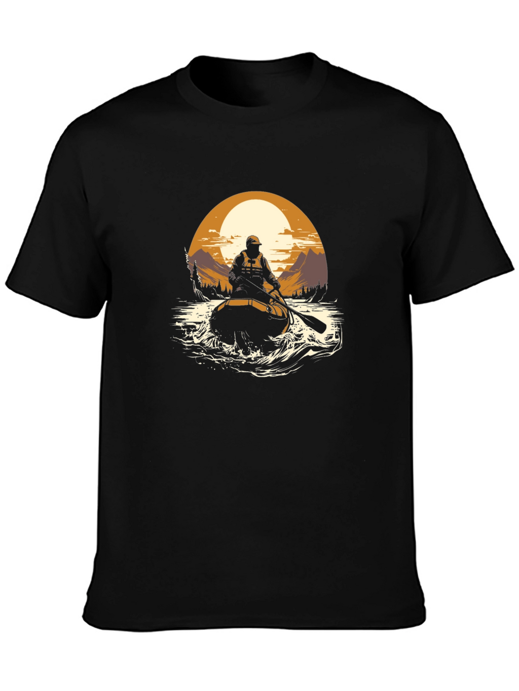 Black River Rafting Graphic T-Shirt