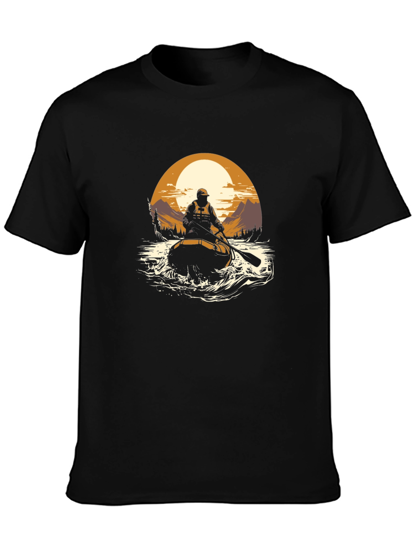 Black River Rafting Graphic T-Shirt