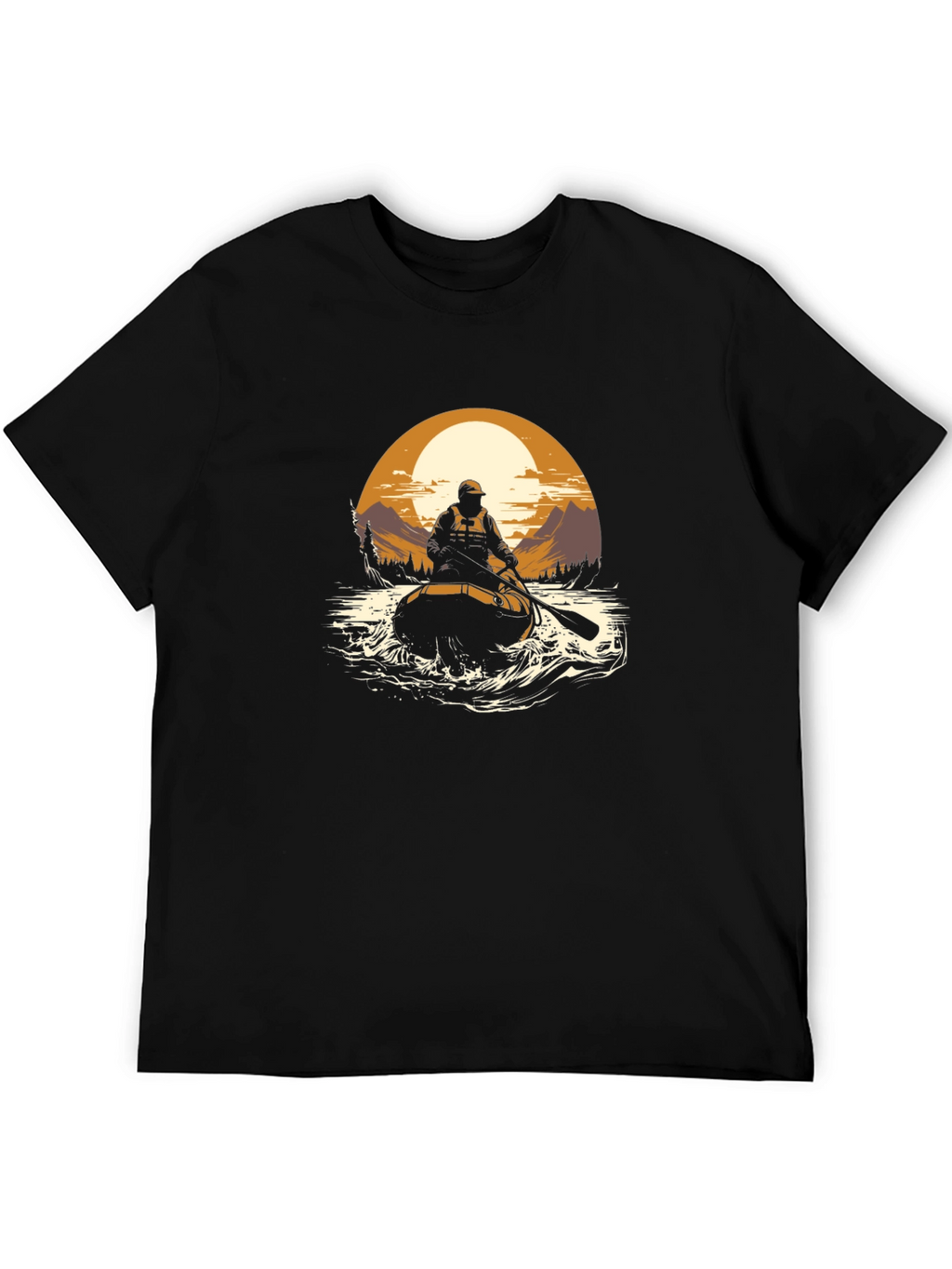 Black River Rafting Graphic T-Shirt
